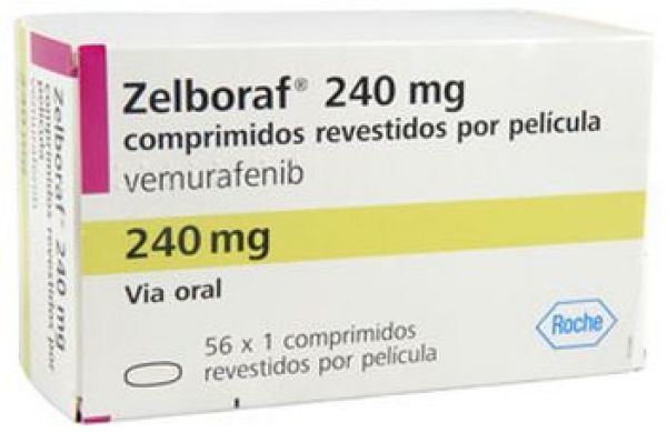 O medicamento vemurafenib, de nome comercial Zelboraf