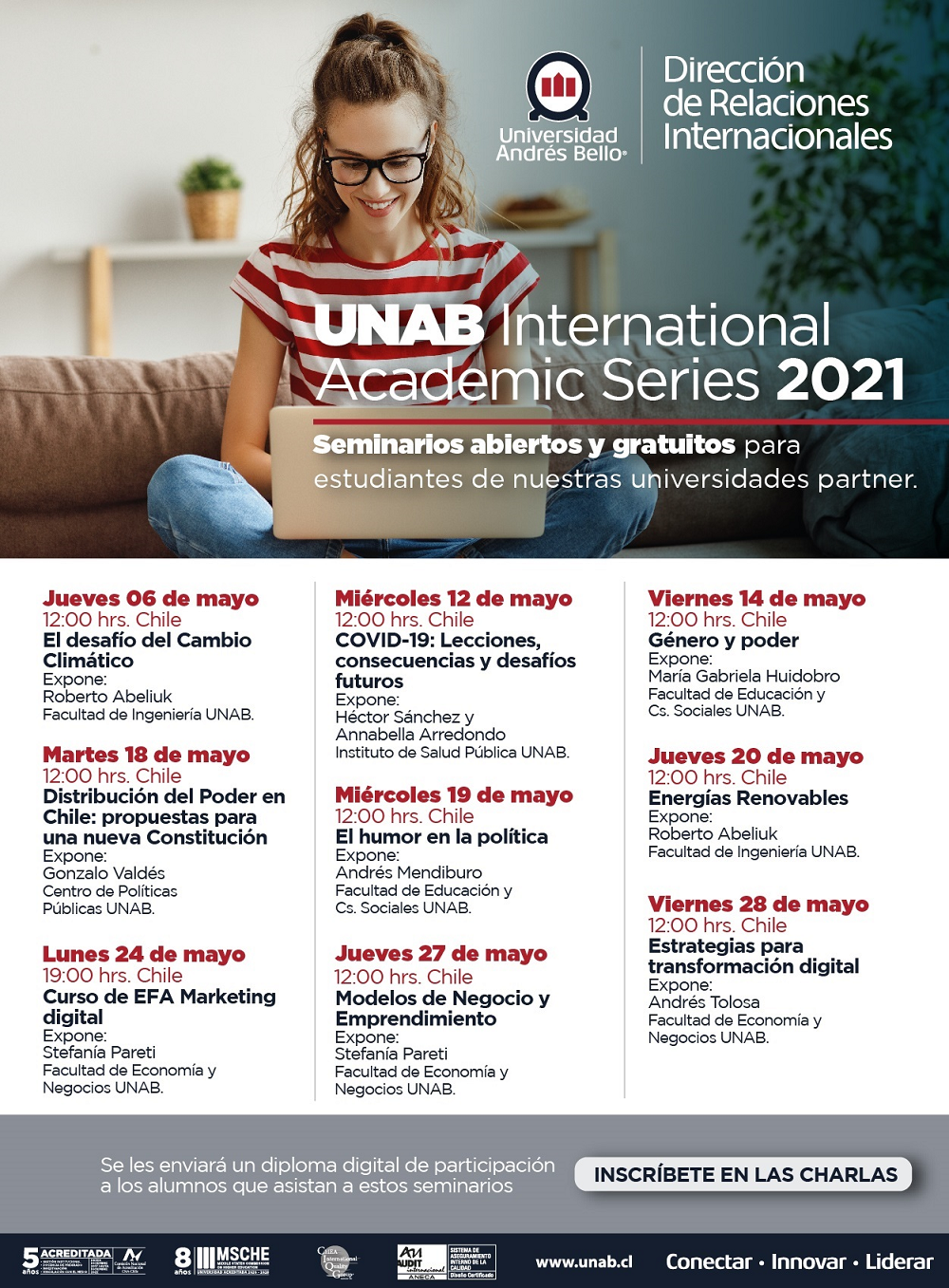 AUCANI – Universidade de São Paulo » Universidad Andrés Bello (Chile),  parceira HUC, promove série de masterclasses gratuitas