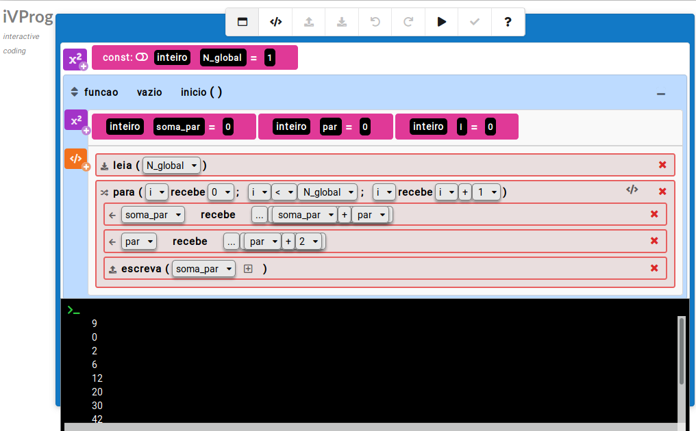Imagem da interface do iVProg-nova versão