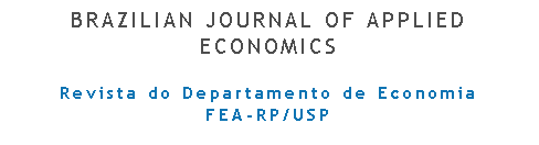 Caixa de texto: Brazilian Journal of Applied Economics
 
Revista do Departamento de Economia 
FEA-RP/USP
